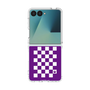 クリアケース［ Racing checkered flag Purple - レーシングチェッカーフラッグ パープル ］