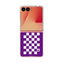 クリアケース［ Racing checkered flag Purple - レーシングチェッカーフラッグ パープル ］