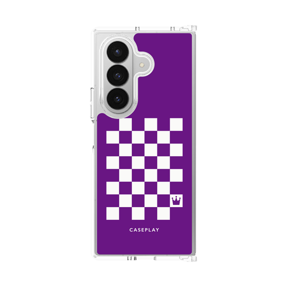 クリアケース［ Racing checkered flag Purple - レーシングチェッカーフラッグ パープル ］