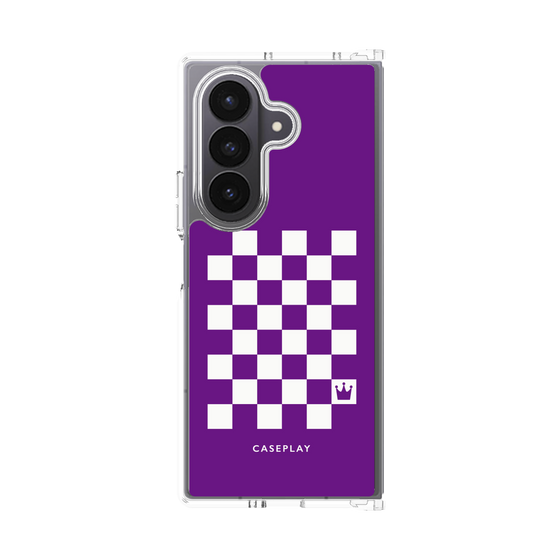 クリアケース［ Racing checkered flag Purple - レーシングチェッカーフラッグ パープル ］
