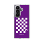 クリアケース［ Racing checkered flag Purple - レーシングチェッカーフラッグ パープル ］