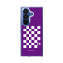 クリアケース［ Racing checkered flag Purple - レーシングチェッカーフラッグ パープル ］