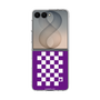 クリアケース［ Racing checkered flag Purple - レーシングチェッカーフラッグ パープル ］