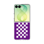 クリアケース［ Racing checkered flag Purple - レーシングチェッカーフラッグ パープル ］