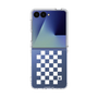 クリアケース［ Racing checkered flag White - レーシングチェッカーフラッグ ホワイト ］