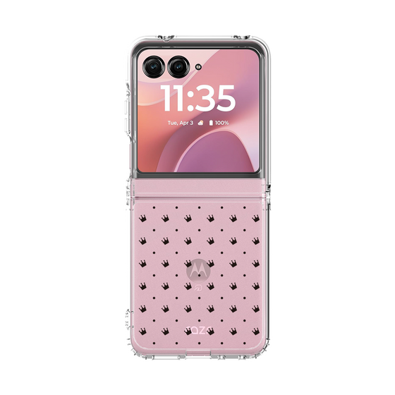 クリアケース［ CASEPLAY Crown dots Black - ケースプレイ・クラウン・ドッツ ブラック ］