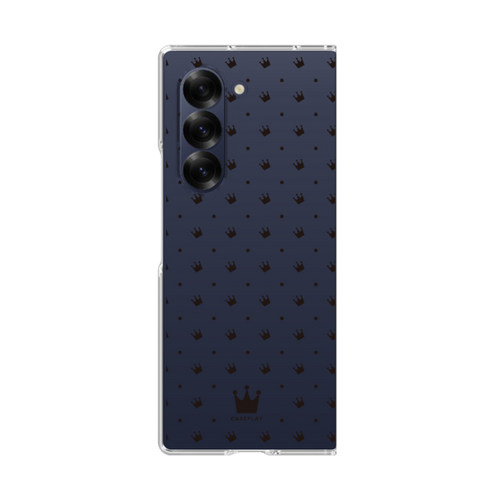 クリアケース［ CASEPLAY Crown dots Black - ケースプレイ・クラウン・ドッツ ブラック ］