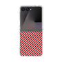 クリアケース［ Small Stripe - Red × Black ］