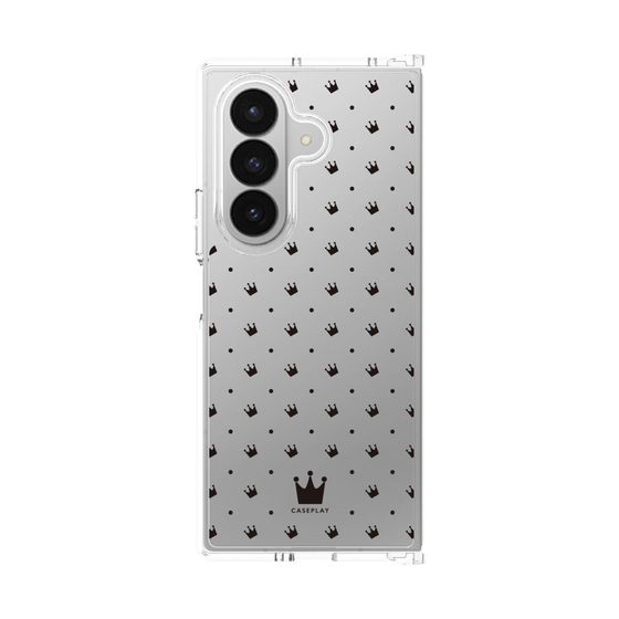 クリアケース［ CASEPLAY Crown dots Black - ケースプレイ・クラウン・ドッツ ブラック ］
