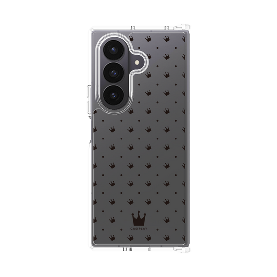 クリアケース［ CASEPLAY Crown dots Black - ケースプレイ・クラウン・ドッツ ブラック ］