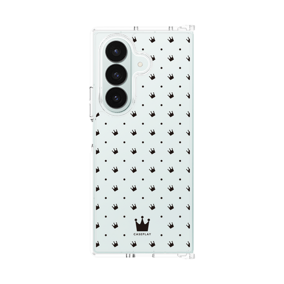 クリアケース［ CASEPLAY Crown dots Black - ケースプレイ・クラウン・ドッツ ブラック ］