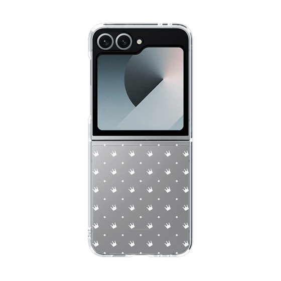 クリアケース［ CASEPLAY Crown dots White - ケースプレイ・クラウン・ドッツ ホワイト ］