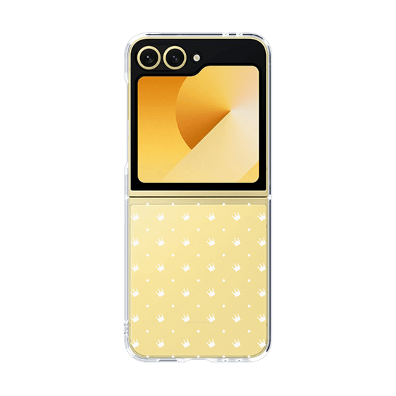 クリアケース［ CASEPLAY Crown dots White - ケースプレイ・クラウン・ドッツ ホワイト ］