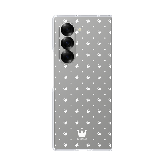 クリアケース［ CASEPLAY Crown dots White - ケースプレイ・クラウン・ドッツ ホワイト ］