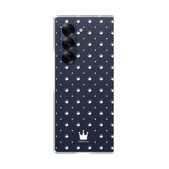 クリアケース［ CASEPLAY Crown dots White - ケースプレイ・クラウン・ドッツ ホワイト ］