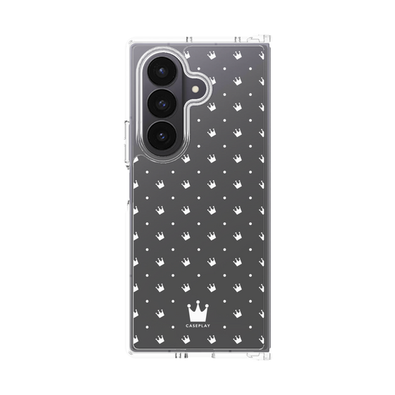 クリアケース［ CASEPLAY Crown dots White - ケースプレイ・クラウン・ドッツ ホワイト ］