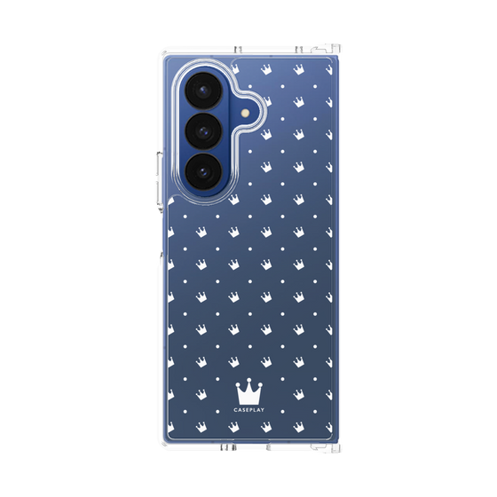 クリアケース［ CASEPLAY Crown dots White - ケースプレイ・クラウン・ドッツ ホワイト ］