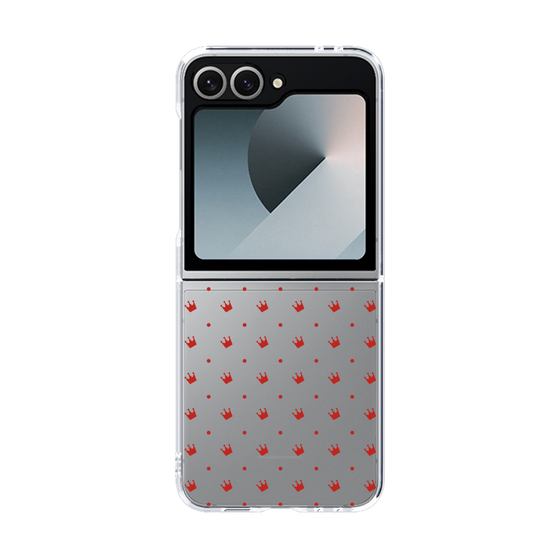 クリアケース［ CASEPLAY Crown dots Red - ケースプレイ・クラウン・ドッツ レッド ］