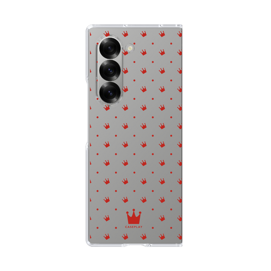 クリアケース［ CASEPLAY Crown dots Red - ケースプレイ・クラウン・ドッツ レッド ］