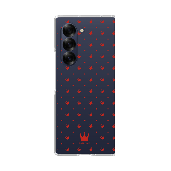 クリアケース［ CASEPLAY Crown dots Red - ケースプレイ・クラウン・ドッツ レッド ］