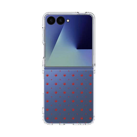 クリアケース［ CASEPLAY Crown dots Red - ケースプレイ・クラウン・ドッツ レッド ］