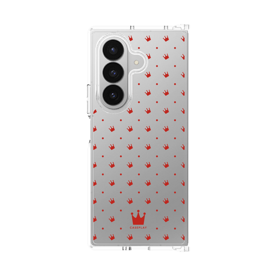 クリアケース［ CASEPLAY Crown dots Red - ケースプレイ・クラウン・ドッツ レッド ］