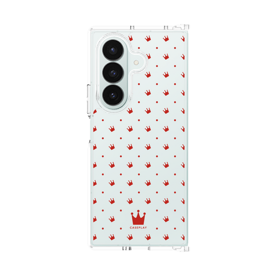 クリアケース［ CASEPLAY Crown dots Red - ケースプレイ・クラウン・ドッツ レッド ］