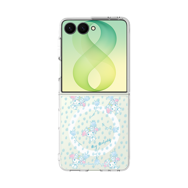 中古Ruby-Cell エアロスプレイヤー 専用ケース付き クリアケース for Samsung Galaxy Z Flip8［ マイメロディ - Clear Blue ］