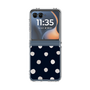 クリアケース［ 水彩ドット・レトロカラー - Navy ］