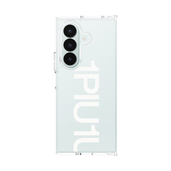 クリアケース［ 1PIU1UGUALE3 - Logo Bold -White ］