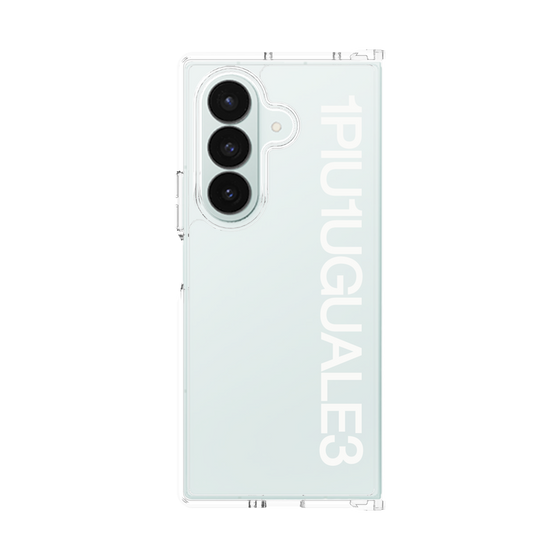 クリアケース［ 1PIU1UGUALE3 - Logo - White ］