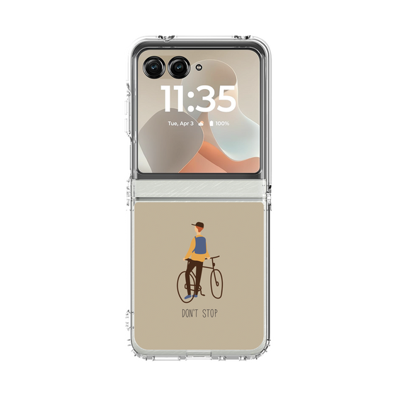 クリアケース［ Dont stop - Brown ］
