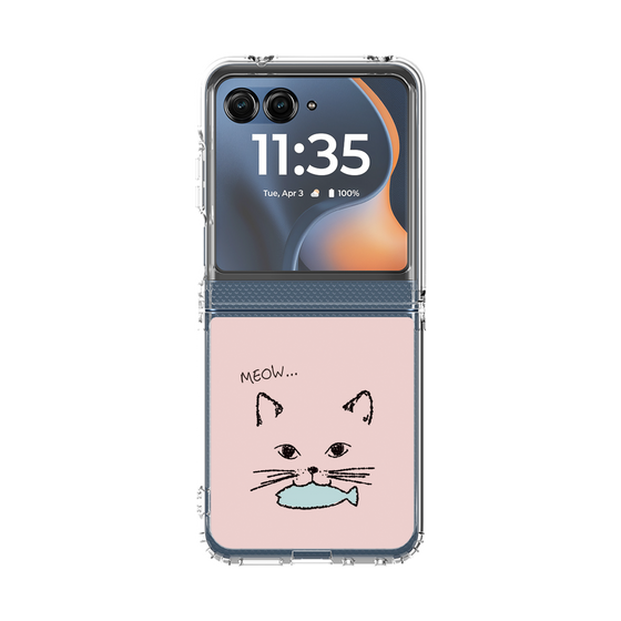 クリアケース［ 食いしん坊なねこ - Pink ］