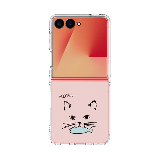 クリアケース［ 食いしん坊なねこ - Pink ］