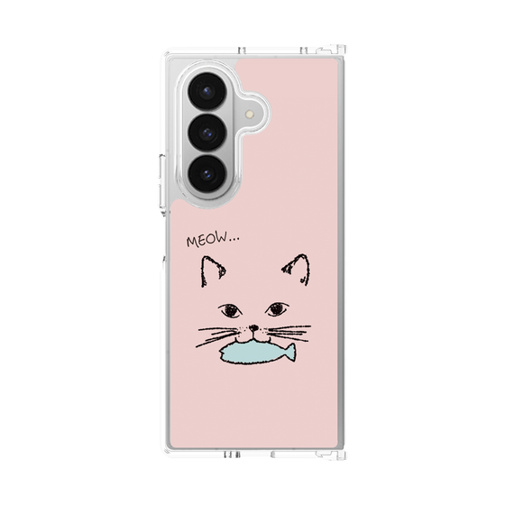クリアケース［ 食いしん坊なねこ - Pink ］