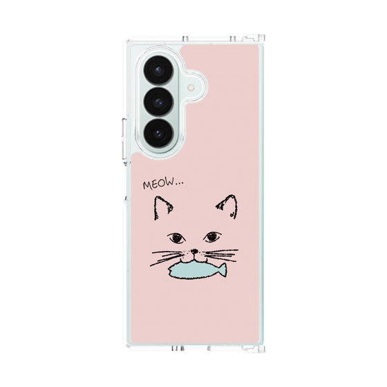 クリアケース［ 食いしん坊なねこ - Pink ］