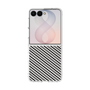 クリアケース［ Small Stripe - Gray × Black ］