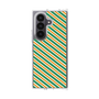 クリアケース［ Small Stripe - Green × Orange ］
