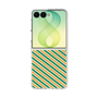 クリアケース［ Small Stripe - Green × Orange ］