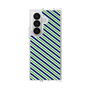 クリアケース［ Small Stripe - Navy × Green ］