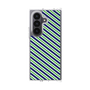 クリアケース［ Small Stripe - Navy × Green ］