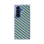 クリアケース［ Small Stripe - Navy × Green ］