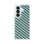 クリアケース［ Small Stripe - Navy × Green ］