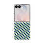 クリアケース［ Small Stripe - Navy × Green ］