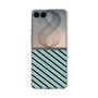 クリアケース［ Small Stripe - Navy × Green ］