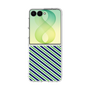 クリアケース［ Small Stripe - Navy × Green ］