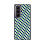 クリアケース［ Small Stripe - Navy × Green ］