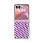 クリアケース［ Small Stripe - Purple × Pink ］