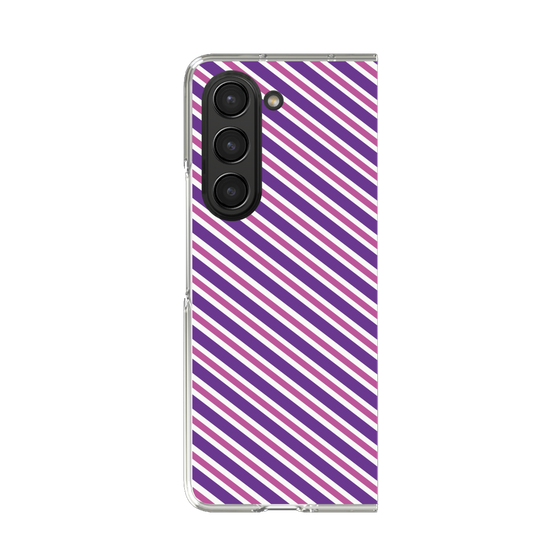 クリアケース［ Small Stripe - Purple × Pink ］