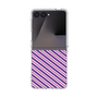 クリアケース［ Small Stripe - Purple × Pink ］